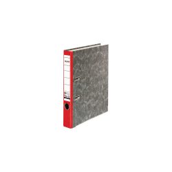 Falken Ordner DIN A4 50 mm Rot 2 Ringe S80 Pappkarton Wolkenmarmor