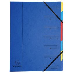 Exacompta Fächermappe 54072E A4 Blau Pressspankarton 24,5 x 32 cm