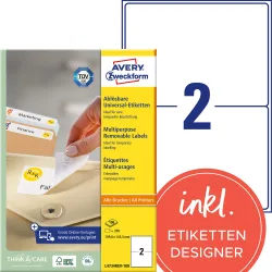 Avery Zweckform - AVERY ZWECKFORM Etiketten 199,6x143,5mm, 200 Stück, One Size, Weiss