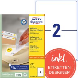 Avery Zweckform - AVERY ZWECKFORM Etiketten 199,6x143,5mm, 200 Stück, One Size, Weiss