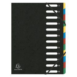 Exacompta Ordnungsmappe 55121E DIN A4 Schwarz Manilakarton 24 x 32 cm