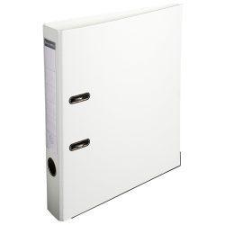 Exacompta Ordner DIN A4 50 mm Weiß 2 Ringe Pappkarton, PP (Polypropylen) Glatt Hochformat