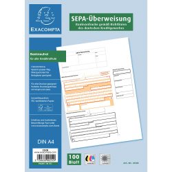 Exacompta Überweisungsscheine 252B DIN A4 Nicht perforiert 100 Blatt