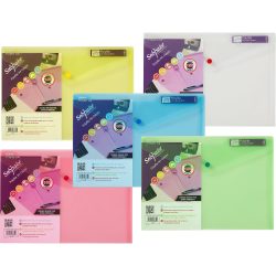 Snopake Dokumentenmappe A4+ Farbig sortiert Polypropylen 33 x 22,5 cm 5 Stück