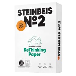 Steinbeis No.2 DIN A3 Druckerpapier  Recycelt 100% 80 g/m² Glatt Weiß 500 Blatt
