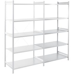 ARNO SPACE Anbauregal Epsilon 5 Grau 1.000 x 300 x 2.000 mm
