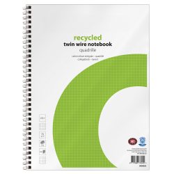 Office Depot Notebook DIN A4+ Kariert Spiralbindung Papier Weiß Nicht perforiert Recycled 200 Seiten