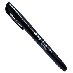 Niceday PBM1.0 Rundspitze Permanentmarker Mittel Rundspitze 1 mm Schwarz Wasserbeständig