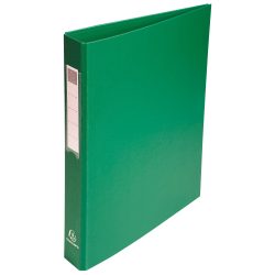 Exacompta - Ringbuch aus festem Karton 1,8mm PP kaschiert, 4 Ringe 25mm rund am hinteren Deckel befestigt, Rücken 40mm, 32x25,5cm für DIN A4 - x 10, A4, Grün