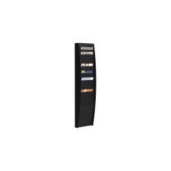 Paperflow wandmontierbarer Prospektständer A4 273 x 129 x 1120 mm Schwarz