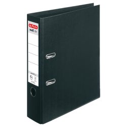 herlitz maX.file Ordner DIN A4 80 mm Schwarz 2 Ringe Pappkarton, PP (Polypropylen) Texturiert Hochformat