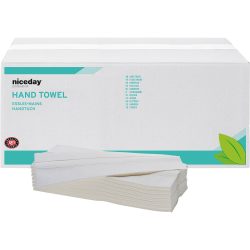 Niceday Professional Falthandtücher Standard 2-lagig C-falz Weiss 24 Stück à 96 Blatt
