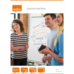 Nobo Wandmontierbares Blanko Flipchart-Papier Perforiert A1 60gsm 40 Blatt