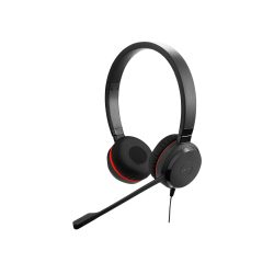 Jabra Evolve 30 II MS Stereo Verkabelt Kopfbügel-Headset Telefon-Headset Kopfbügelmodell mit Geräuschunterdrückung USB Typ A, 3,5 mm Klinke mit Mikrofon Schwarz