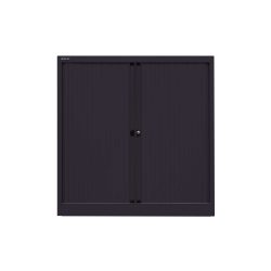 Bisley Rollladenschrank Eurotambour 2 Fachböden Schwarz 1.000 x 430 x 1.030 mm