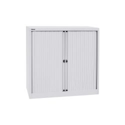 Bisley Rollladenschrank Eurotambour 2 Fachböden Lichtgrau 1.000 x 430 x 1.030 mm