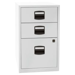 Bisley Hängeregistraturschrank 3 Schubladen Lichtgrau 413 x 400 x 672 mm