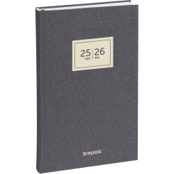 Brepols Terminplaner 16 Monate mit Terminen 2024 1 Tag/1 Seite Papier Anthrazit Niederländisch, Französisch, Deutsch, Englisch Nein
