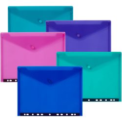Snopake Dokumentenmappe A4 Farbig sortiert Polypropylen 24 x 0,9 x 31,2 cm 5 Stück