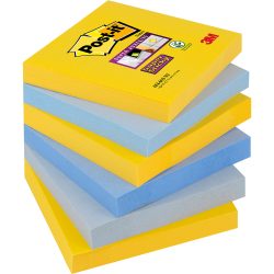 Post-it New York Super Sticky Haftnotizen 76 x 76 mm Farbig Sortiert Quadratisch 6 Stück à 90 Blatt