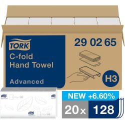 Tork Recycelte Falthandtücher C-falz Weiss 2-lagig 290265 20 Blatt à 128 Blatt