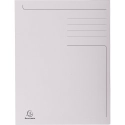 Exacompta 3 Klappen-Mappe Forever 449019E Folio-Graukarton 24,5 x 35 cm