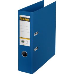 Bene No.1 Power Ordner A4 80 mm Blau 2 Ringe 301400 Pappkarton Hochformat