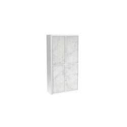 PAPERFLOW easyOffice 2M Rollladenschrank 2040x1100x415mm PERSO WEIßER MARMOR