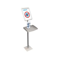 Franken Informationstafel-System BS0911 mit Ablagefach und Klapprahmen Aluminium A4 Silber