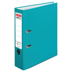 herlitz maX.file Ordner DIN A4 80 mm Türkis 2 Ringe Pappkarton, PP (Polypropylen) Texturiert Hochformat