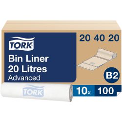 Tork Müllsäcke 20 L Weiss PP (Polyproplylen) 1000 Stück