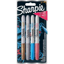 Sharpie Permanent Marker Metallic 4 Stück