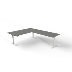 Move 3 - Steh-/Sitztisch 200x100x72-120cm mit Anbau 160x80 grafit