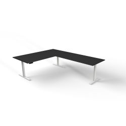 Move 3 - Steh-/Sitztisch 200x100x72-120cm mit Anbau 160x80 anthrazit