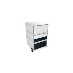 PAPERFLOW Rollcontainer easyBox 4 horizontale Schubladen 642x390x436mm PERSO FARBBLOCK