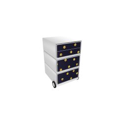 PAPERFLOW Rollcontainer easyBox 4 horizontale Schubladen 642x390x436mm PERSO KUGELN