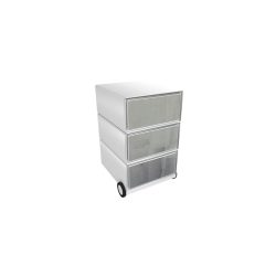 PAPERFLOW Rollcontainer easyBox 3 horizontale Schubladen 642x390x436mm PERSO ROLLER
