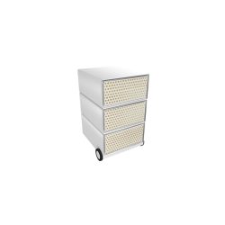 PAPERFLOW Rollcontainer easyBox 4 horizontale Schubladen 642x390x436mm PERSO HOLLYWOOD