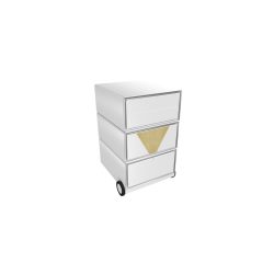 PAPERFLOW Rollcontainer easyBox 4 horizontale Schubladen 642x390x436mm PERSO BERMUDA