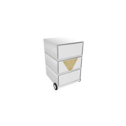 PAPERFLOW Rollcontainer easyBox 3 horizontale Schubladen 642x390x436mm PERSO BERMUDA
