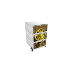 PAPERFLOW Rollcontainer easyBox 3 horizontale Schubladen 642x390x436mm PERSO MARINE