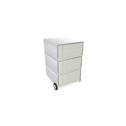 PAPERFLOW Rollcontainer easyBox 4 horizontale Schubladen 642x390x436mm PERSO NOTEBOOK