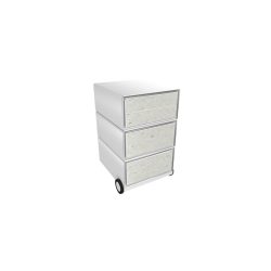 PAPERFLOW Rollcontainer easyBox 4 horizontale Schubladen 642x390x436mm PERSO PAPIERFASER