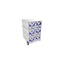 PAPERFLOW Rollcontainer easyBox 3 horizontale Schubladen 642x390x436mm PERSO STEINGUT
