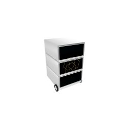 PAPERFLOW Rollcontainer easyBox 3 horizontale Schubladen 642x390x436mm PERSO ROMANZE