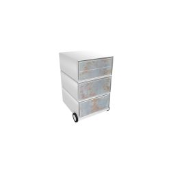 PAPERFLOW Rollcontainer easyBox 4 horizontale Schubladen 642x390x436mm PERSO WELT