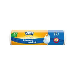 Swirl Müllsäcke 35 L Weiss PE (Polyethylen) Tragegriff 15 Stück