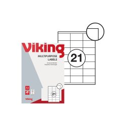 Niceday Mehrzwecketiketten 67514 Quadratische Ecken Weiss 100 Blatt à 21 Etiketten