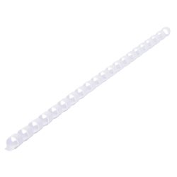 Plastikbinderücken A4 PVC für 25 Blatt 6 mm Weiss 100 Stück