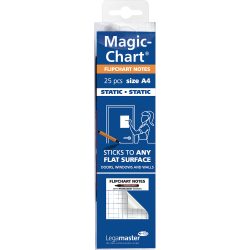 Legamaster Magic-Chart Flipchart Notizen 7-159000-A4 29,7 x 21 cm Kariert Weiß Rolle mit 25 Blatt